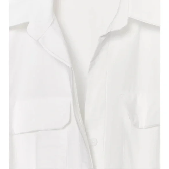 Zara white poplin midi dress with belt. Medium, NWT - Picture 8 of 13